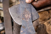 Close up of Tuareg jewellery being made (click to enlarge)